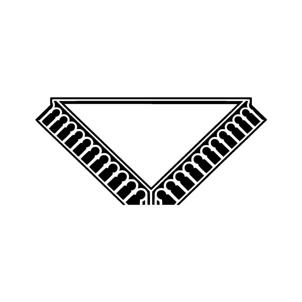 Geometric Triangle Motif, Minimalist, Negative Space vector