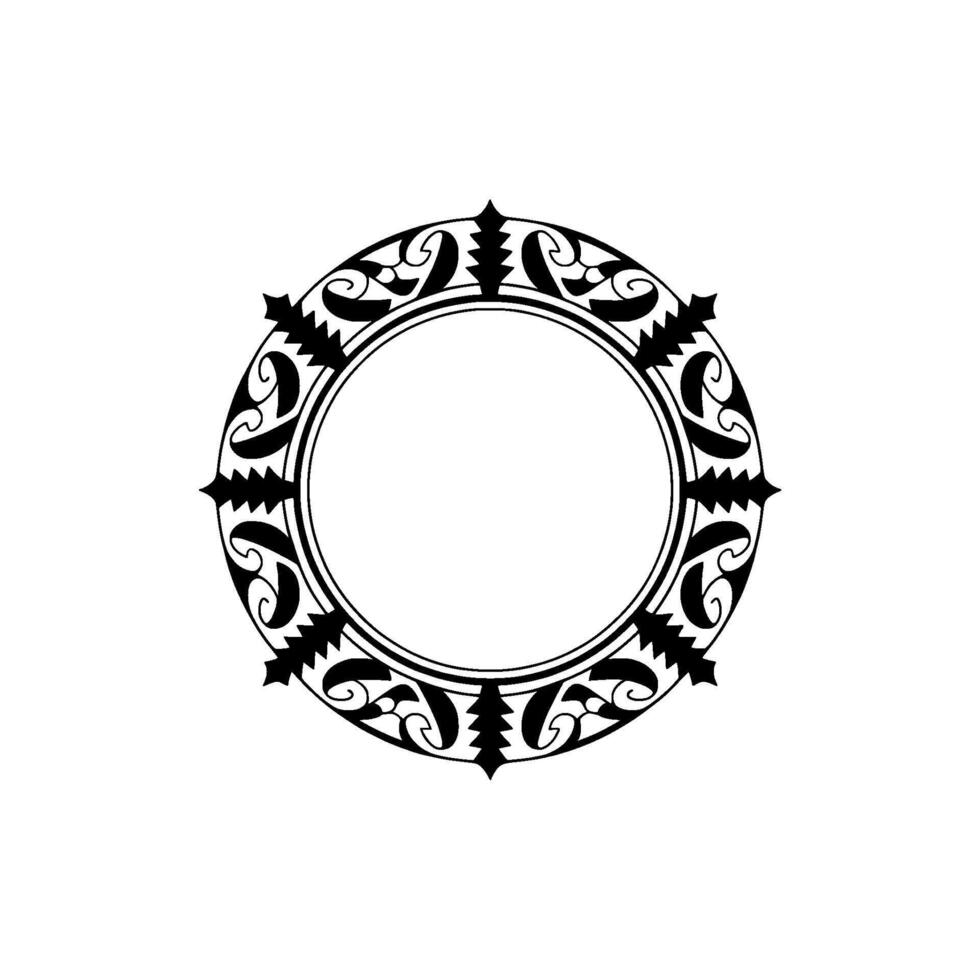 Intricate Ornamental Circle Frame, Vintage vector