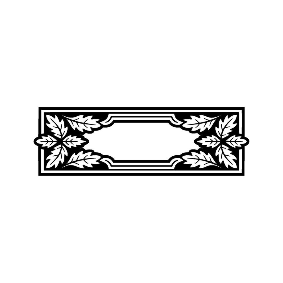 Elegant Botanical Frame, Vintage, Minimalist Ornamentation vector