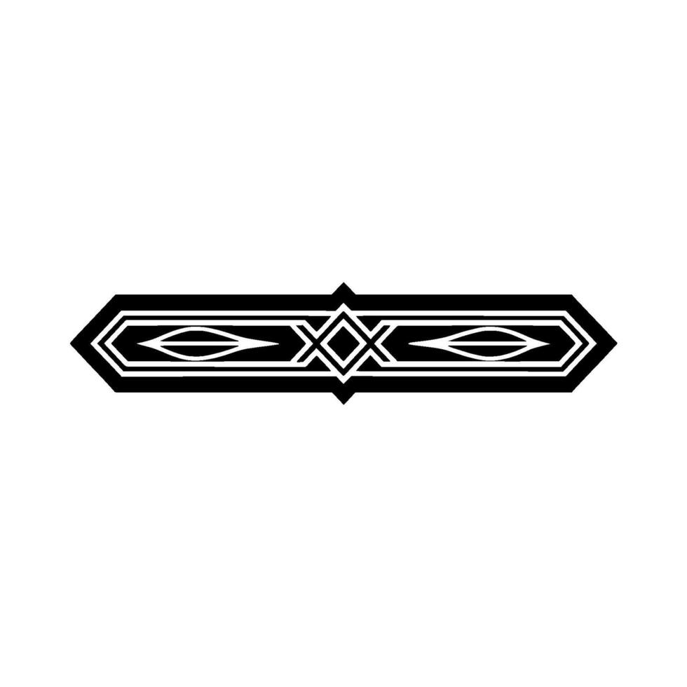 Art Deco Geometric Divider, Elegant Vintage vector
