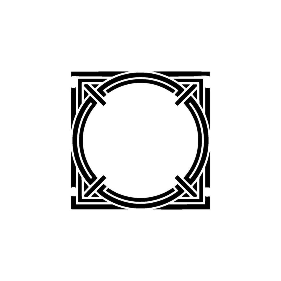 Geometric Frame, Minimalist, Circular Outline, Geometry vector