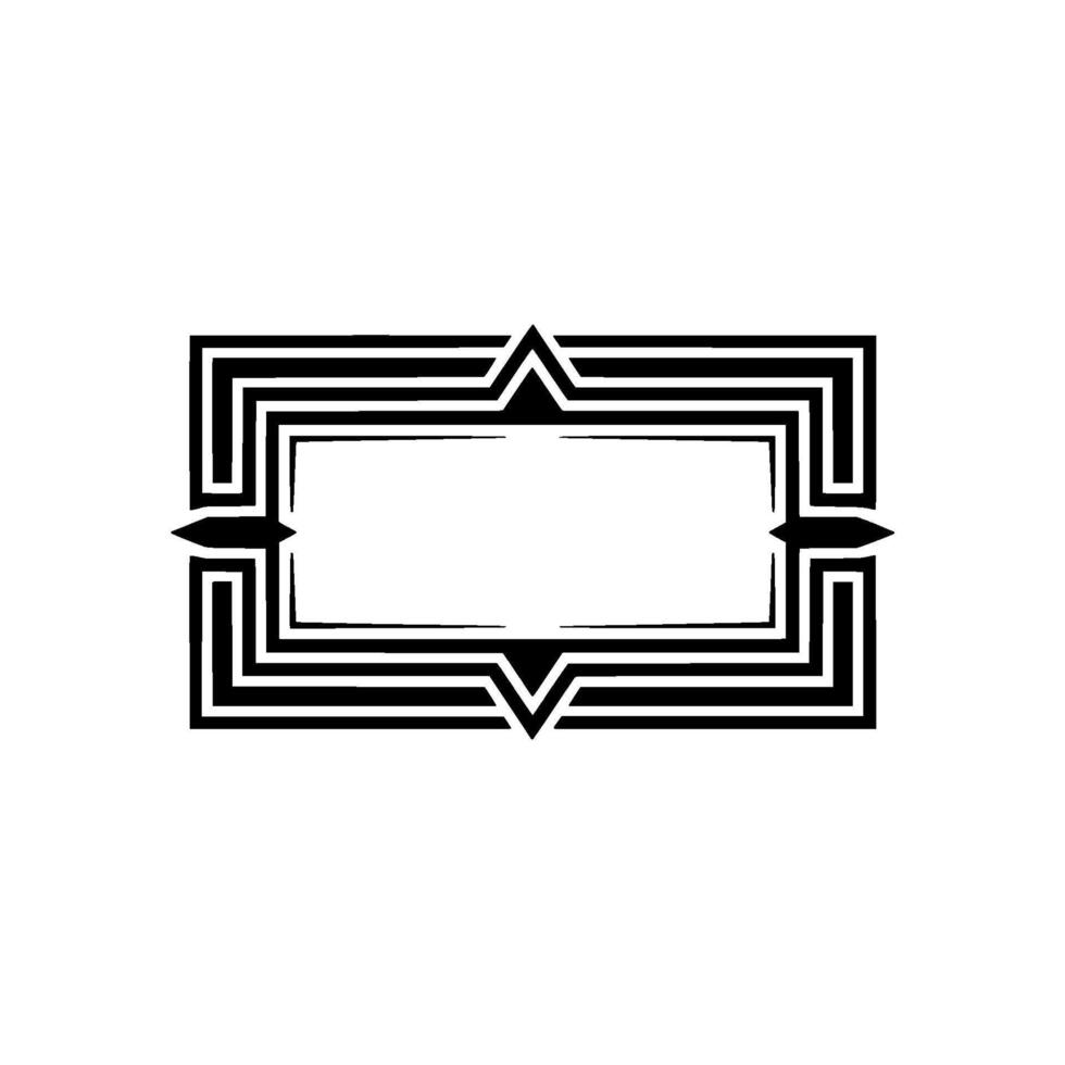 Geometric Deco Frame, Minimalist, Elegant Border - Template vector