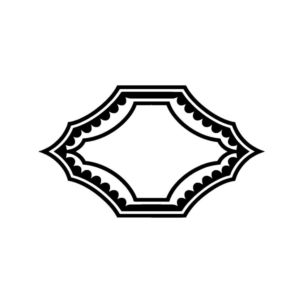 Geometric Ornament, Minimalist Frame, Elegant Border vector