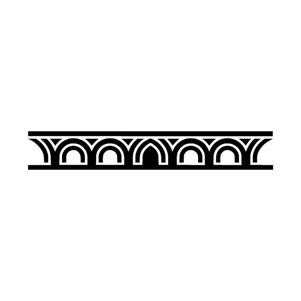Art Deco Wave Border, Geometric Ornamentation vector