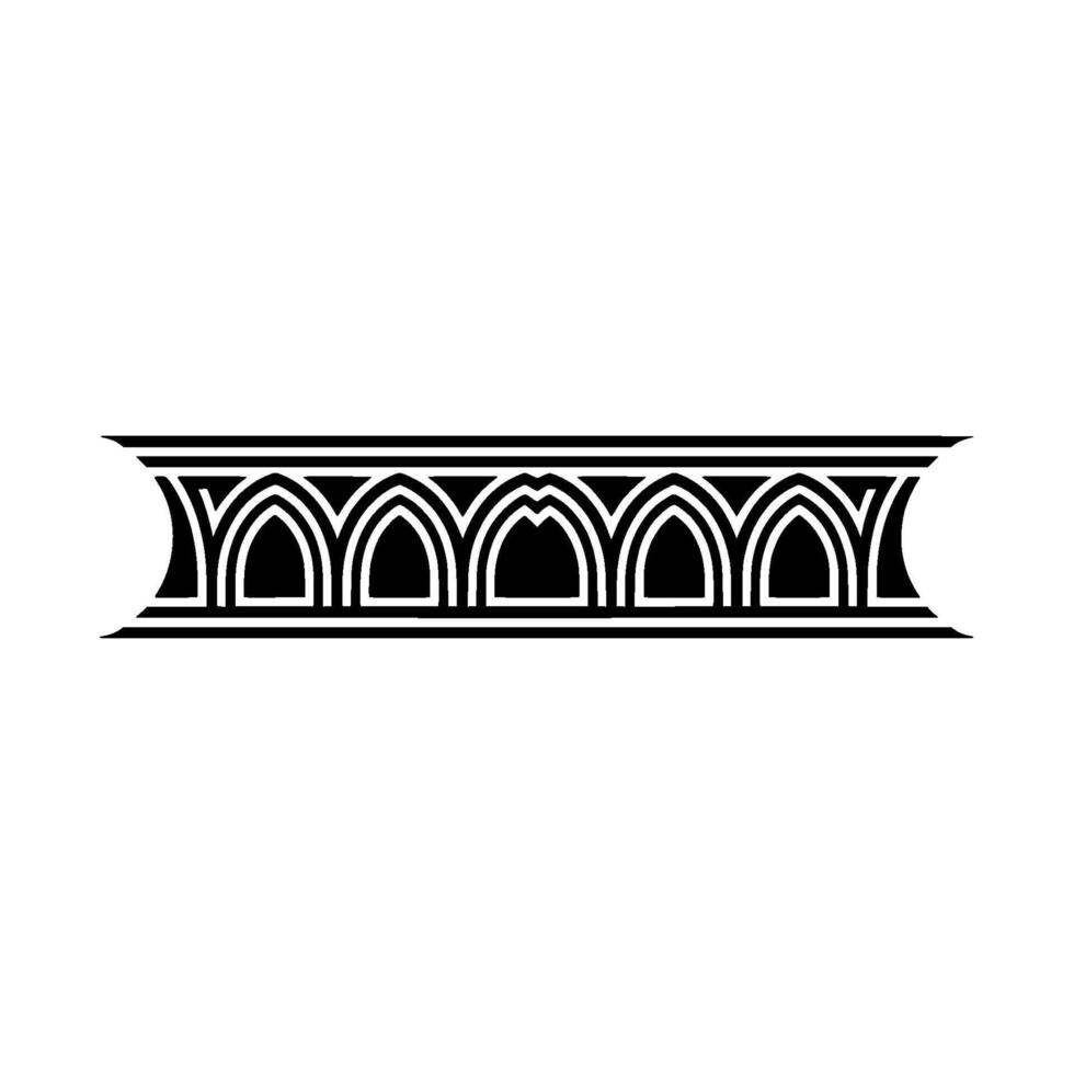 Art Deco Archway Border, Geometric Ornamentation - Ornament vector
