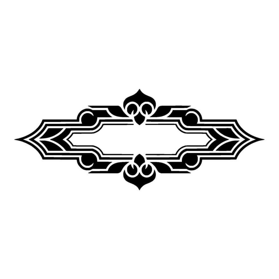 Ornate Black Decorative Border, Vintage Style vector