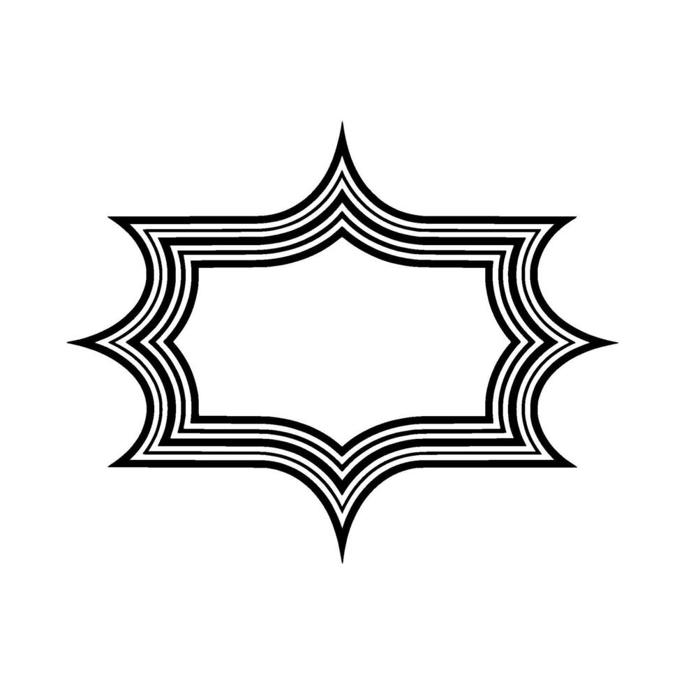 Geometric Star Frame, Minimalist, Negative Space vector
