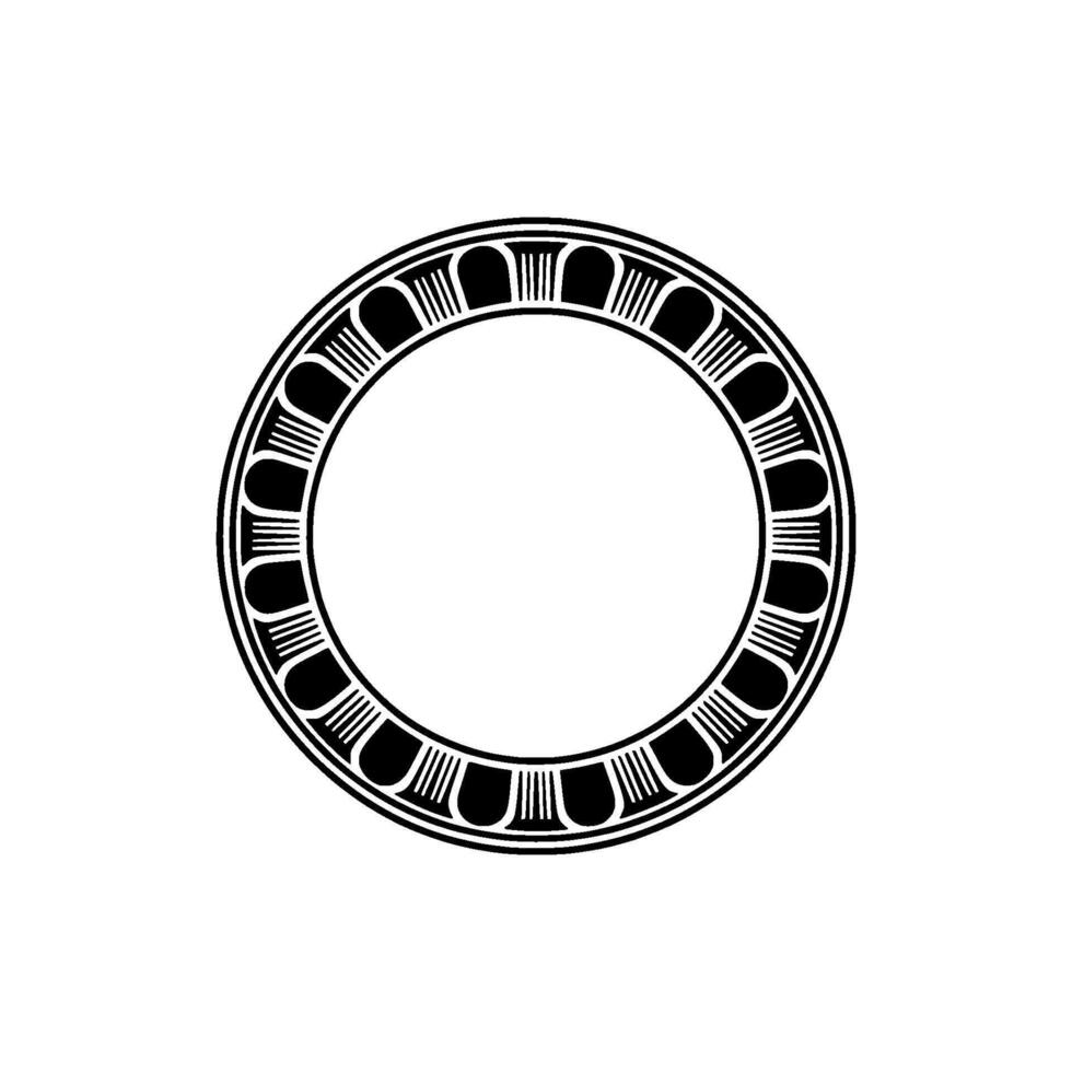 Geometric Circle Frame, Stylized Ornamentation, Minimalist, Ornament vector