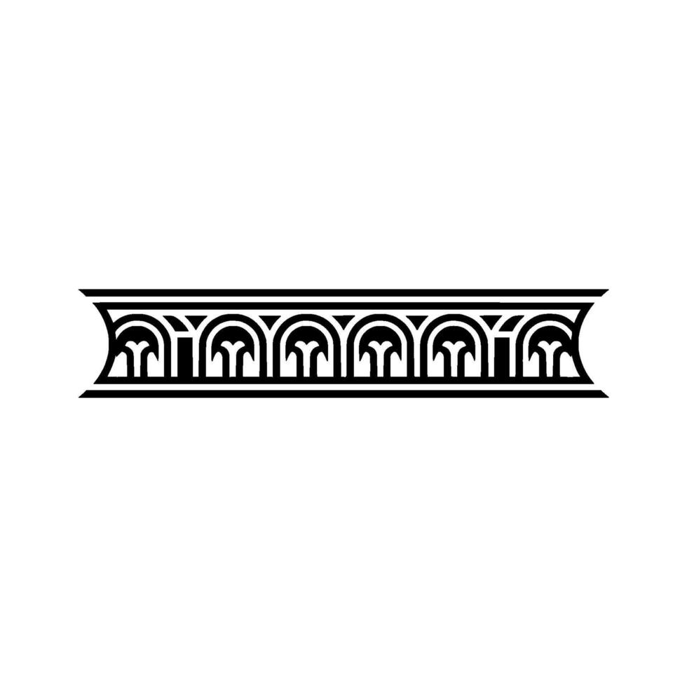 Art Deco Scroll Border, Elegant Element vector