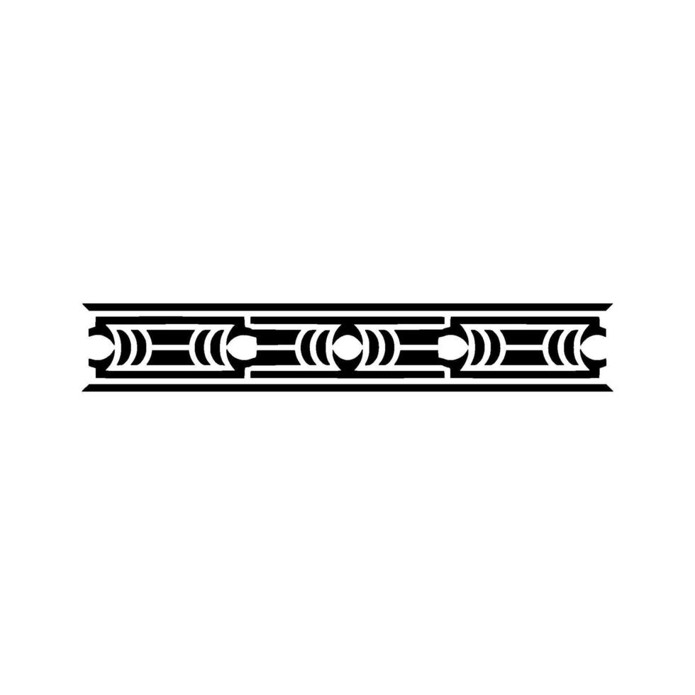 Art Deco Border, Geometric Ornament, Vintage vector