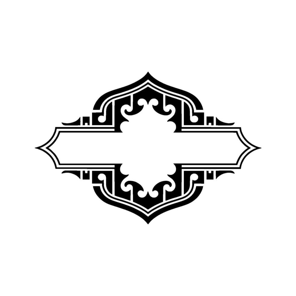 Intricate Ornamental Shield, Vintage Element vector