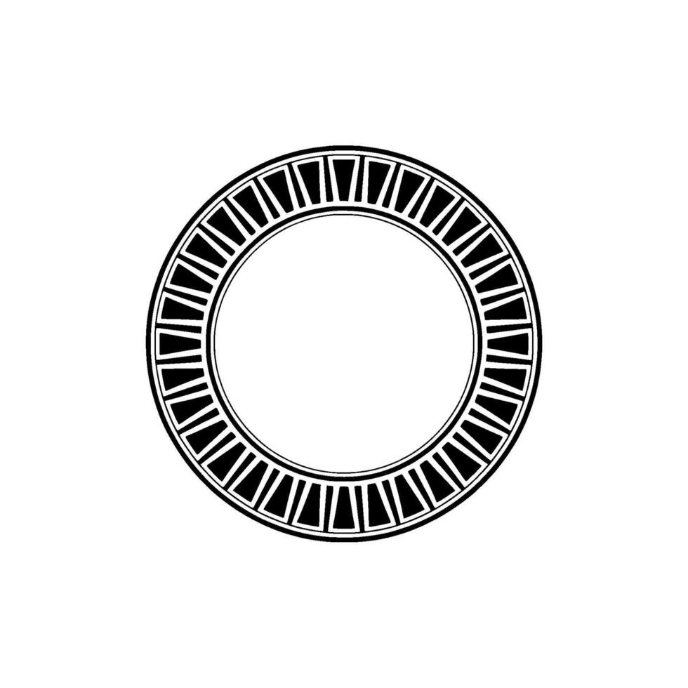 Geometric Circle Pattern, Minimalist, Circular Motif, Monochrome vector