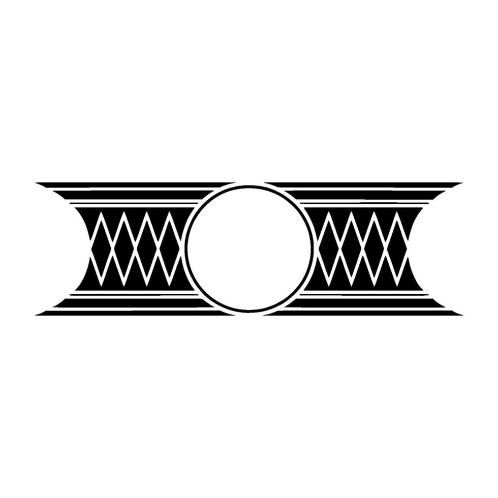 Geometric Deco Emblem, Circular Focal Point vector