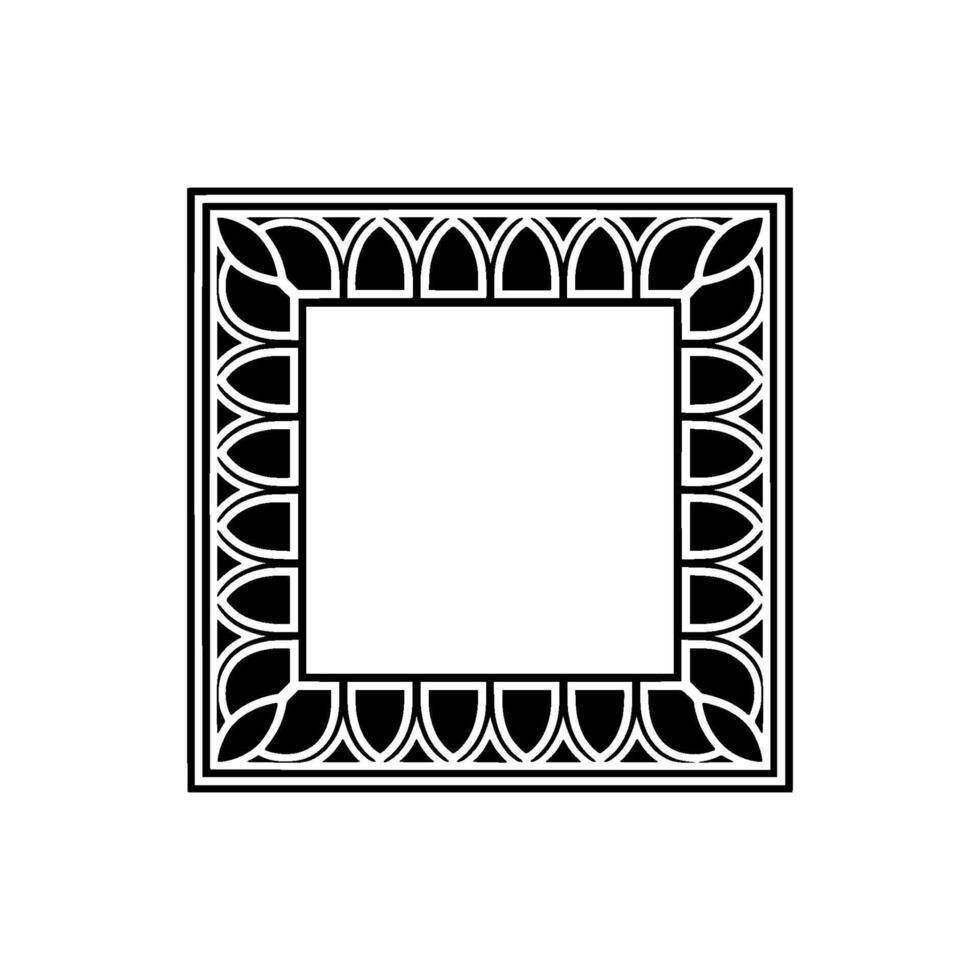 Geometric Deco Frame, Elegant Border, Minimalist, Pattern vector