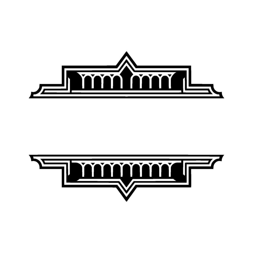 Art Deco Frame, Elegant, Vintage Ornamentation vector