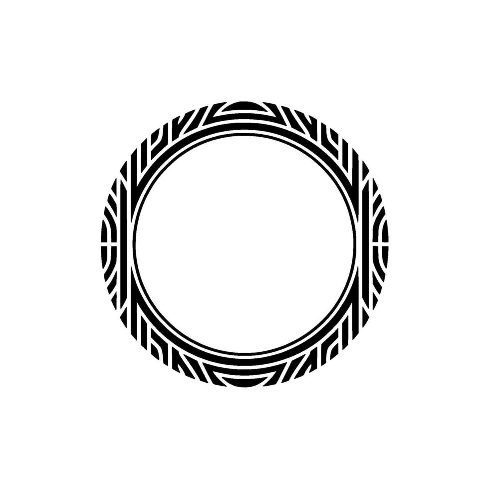 Geometric Tribal Ring, Minimalist, Circular Motif vector