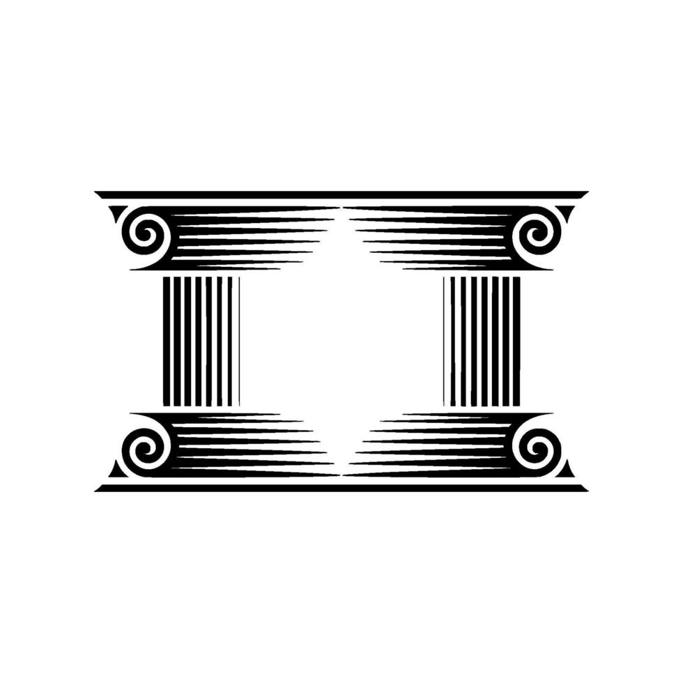 Classical Column Motif, Minimalist vector