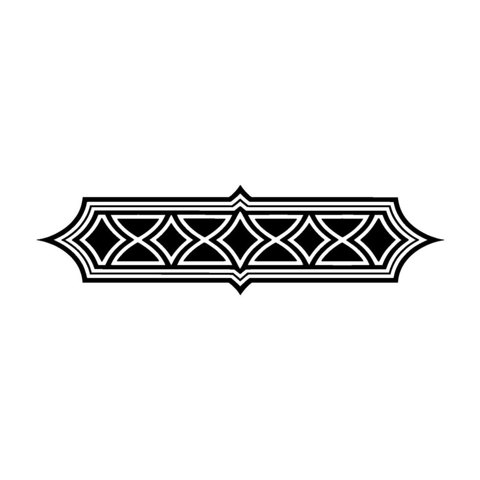 Geometric Deco Border, Elegant Black White, Pattern vector