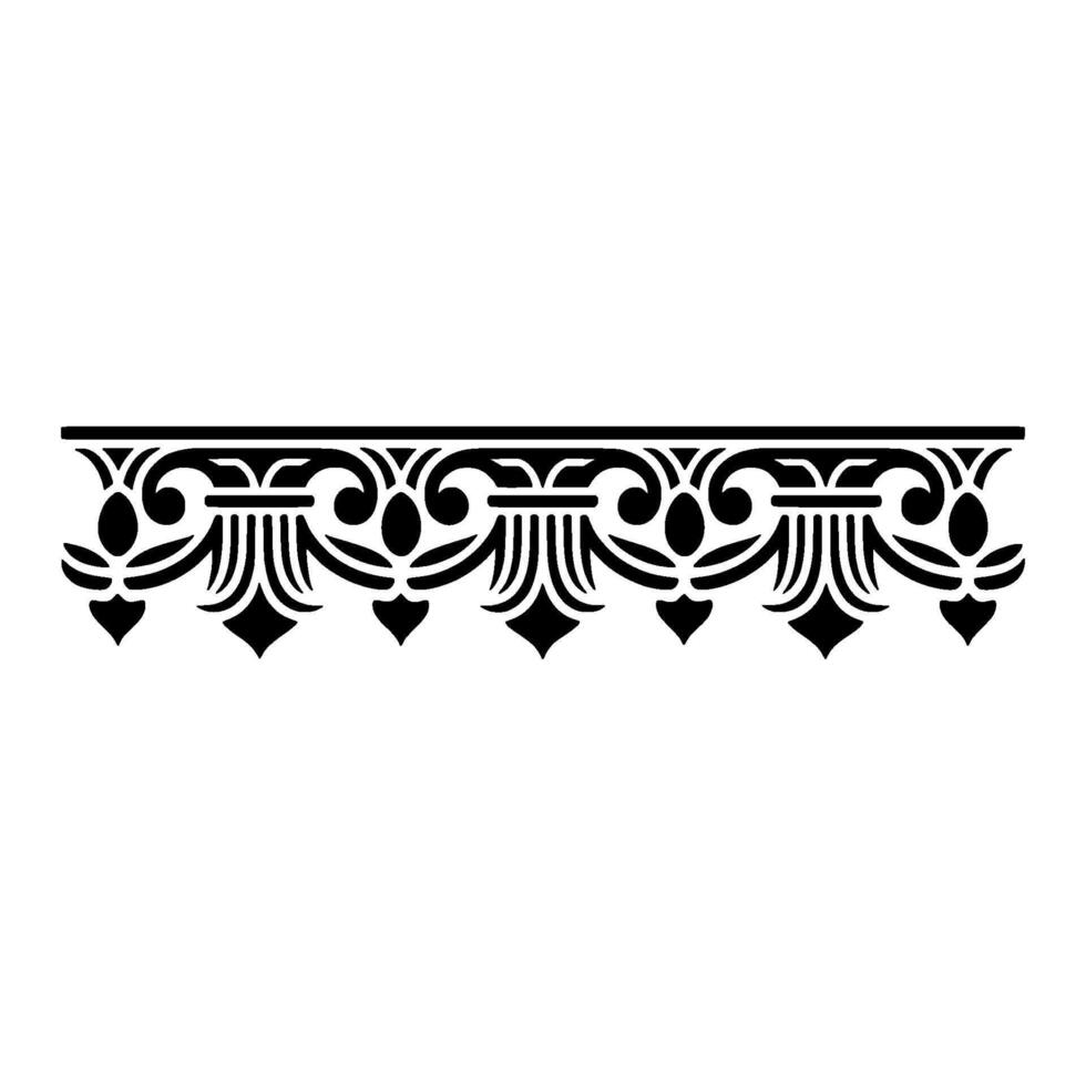 Elegant Black Ornamental Border, Vintage, Ornamentation vector