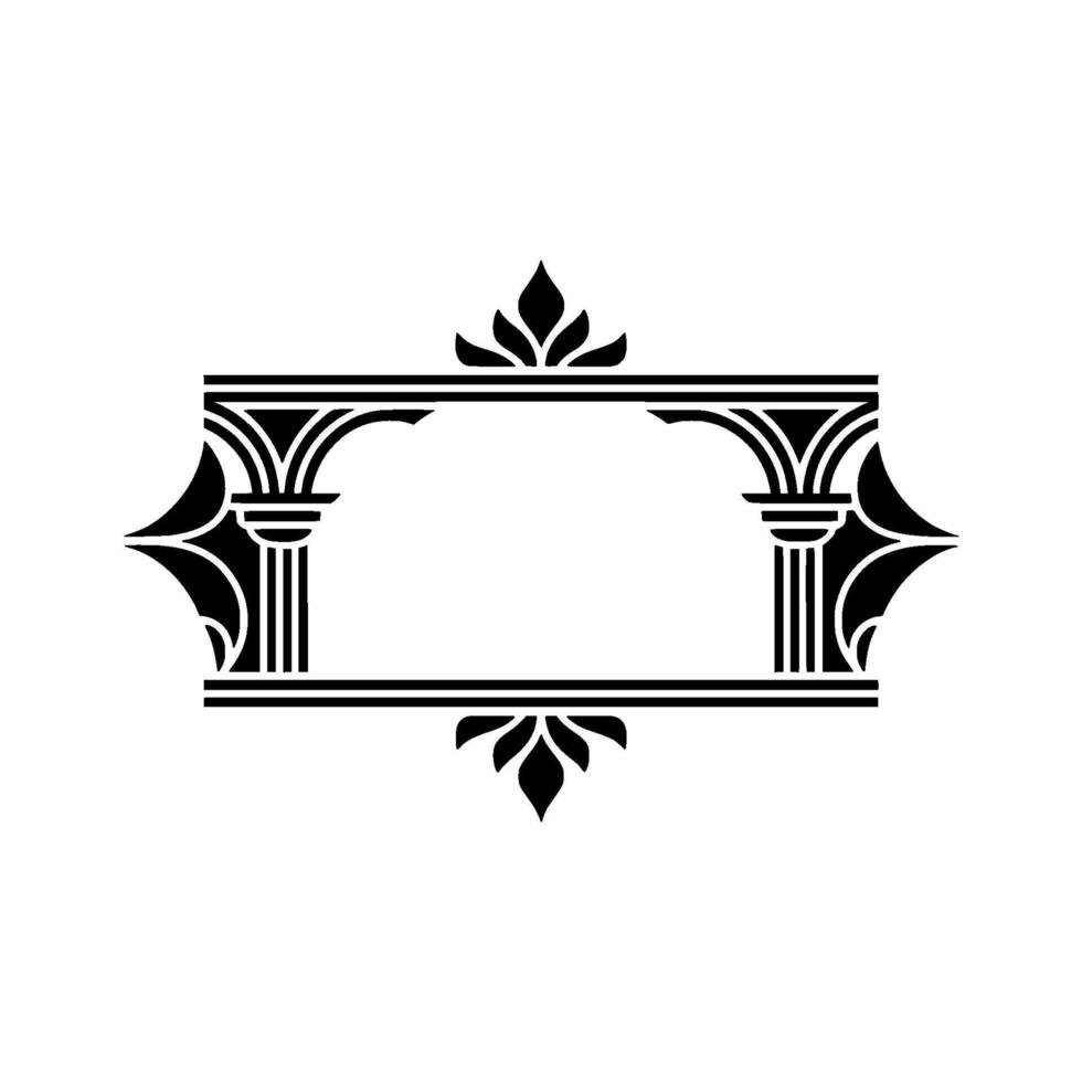 Elegant Deco Frame, Vintage Ornamentation, Classic vector