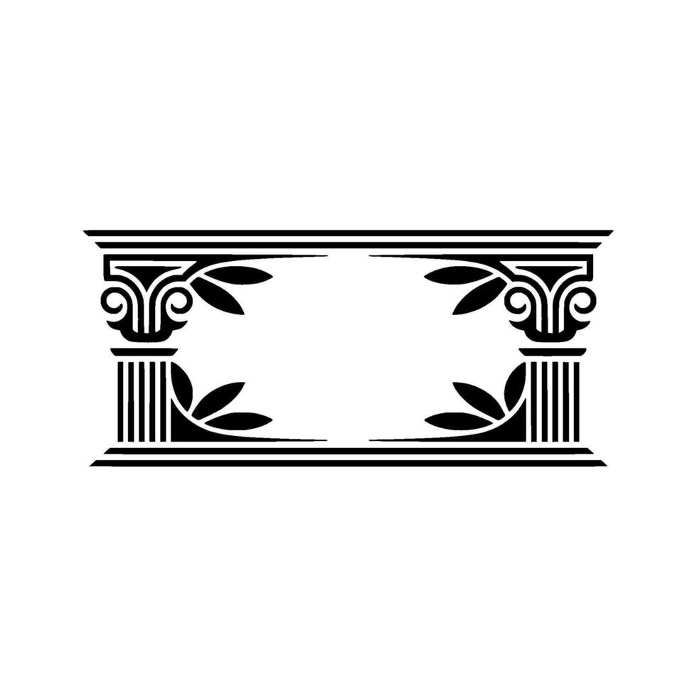 Elegant Classical Border, Detailed Ornamentation, Vintage, Ornament vector