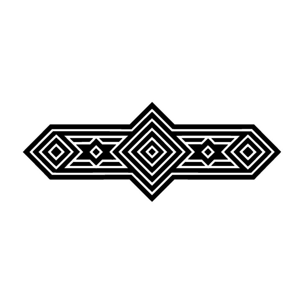 Geometric Deco Border, Layered Lines, Minimalist vector