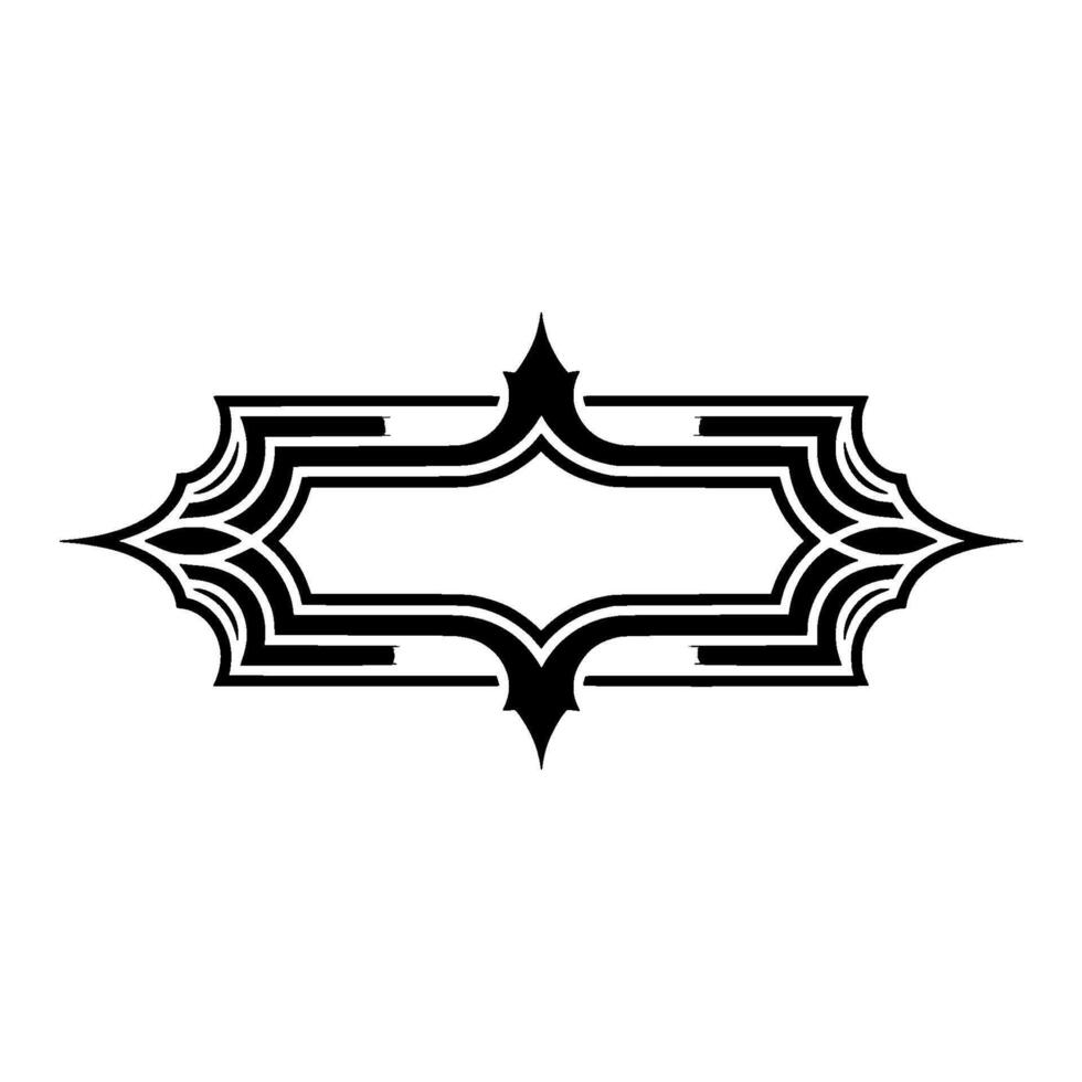 Geometric Deco Frame, Gradient Accent, Minimalist vector