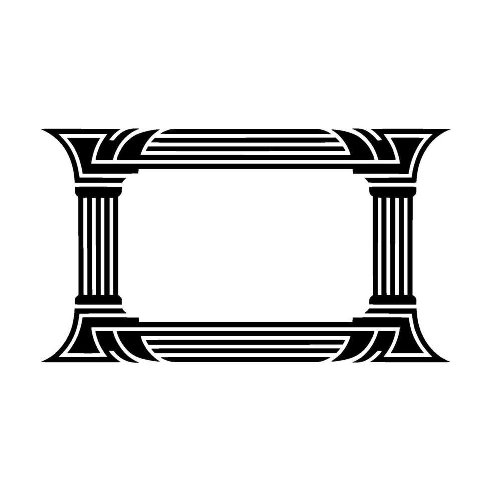 Art Deco Frame, Geometric Ornament, Classic vector