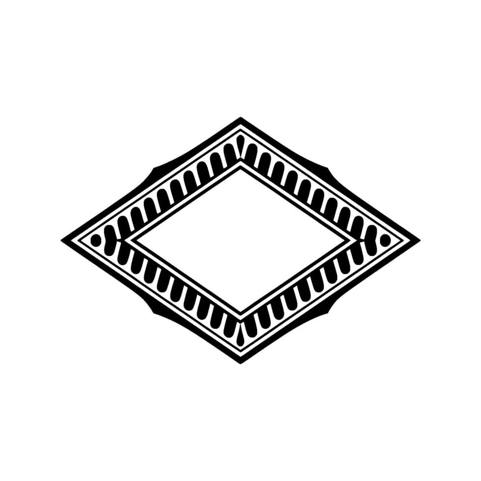 Geometric Diamond Frame, Art Deco Style, Minimalist vector