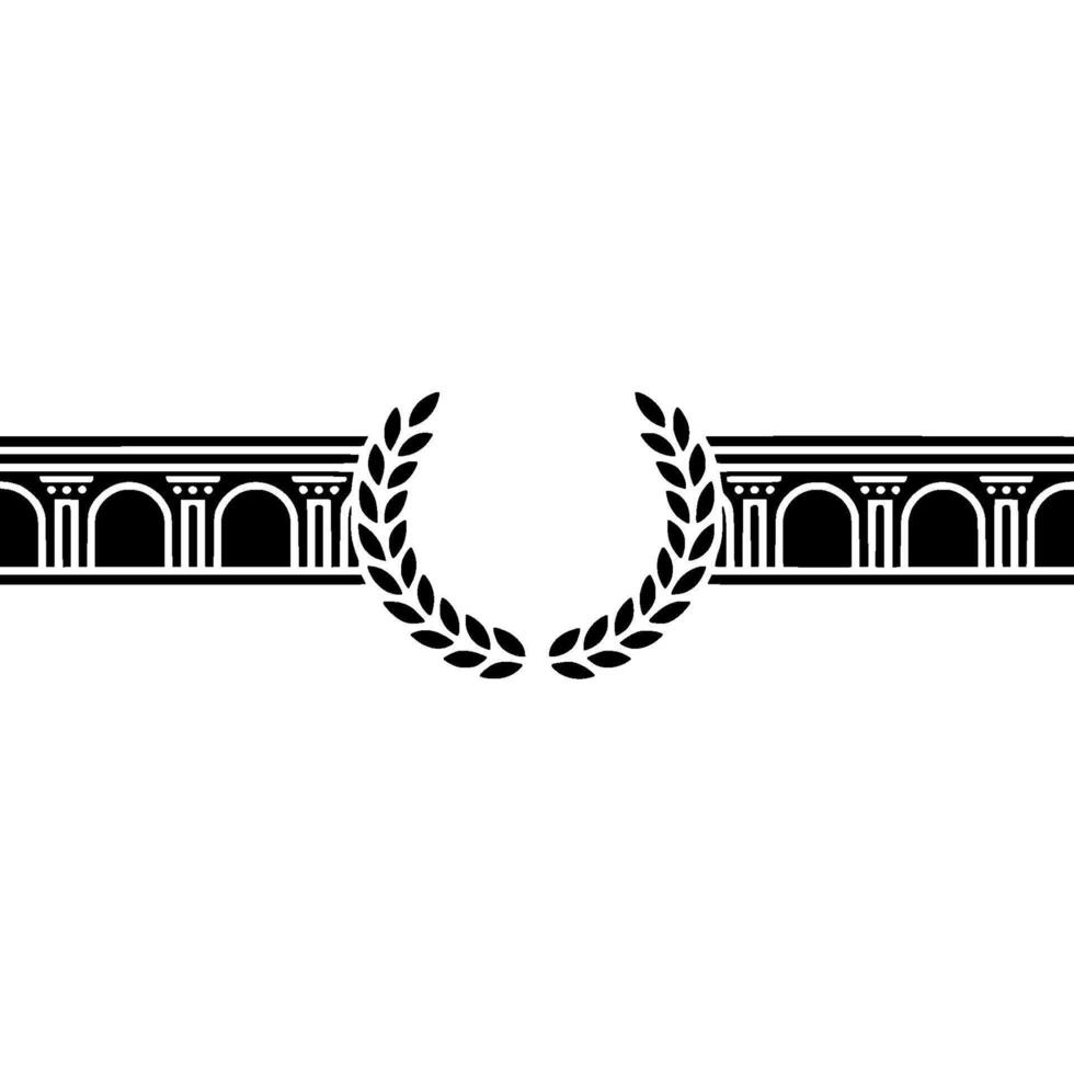 Art Deco Laurel Border, Elegant Element vector