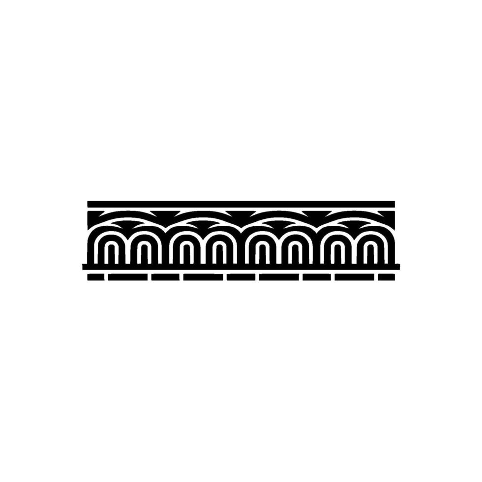 Geometric Wave Border, Art Deco Style vector