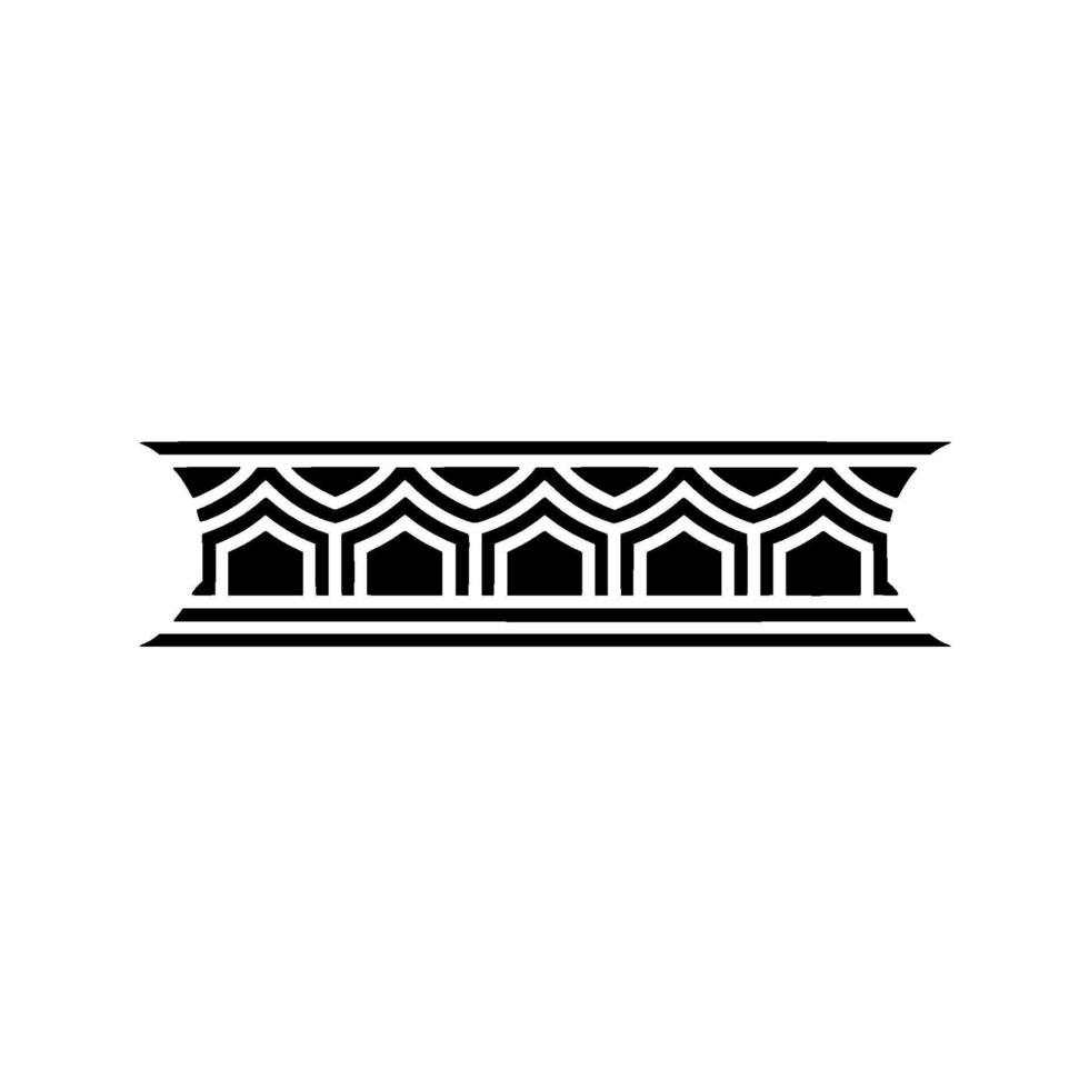 Geometric Archway, Minimalist Deco Border vector