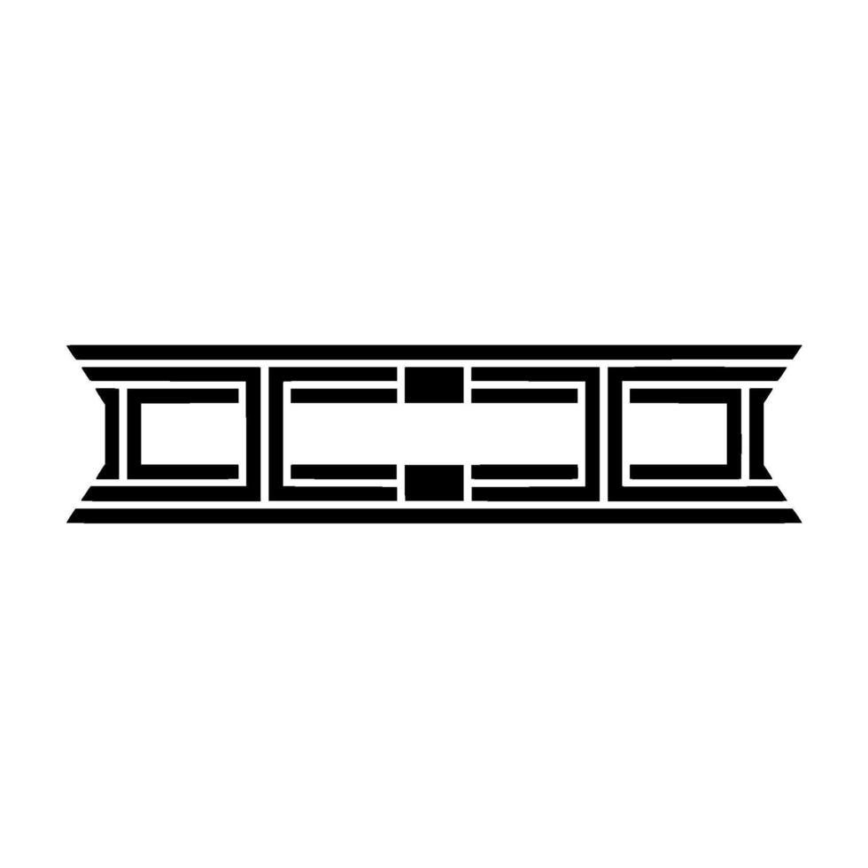 Geometric Deco Border, Minimalist, Shadowed Background vector