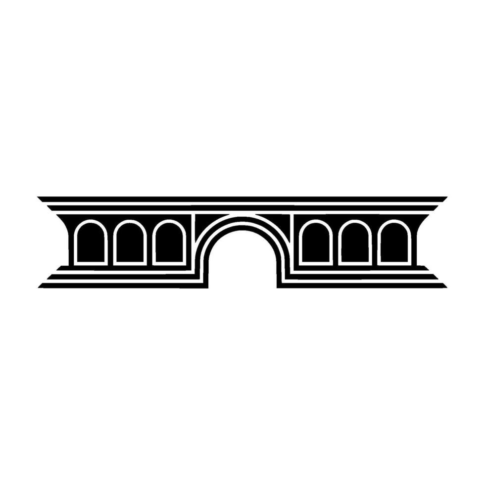 Geometric Archway, Minimalist, Modern Emblem, Lineart vector