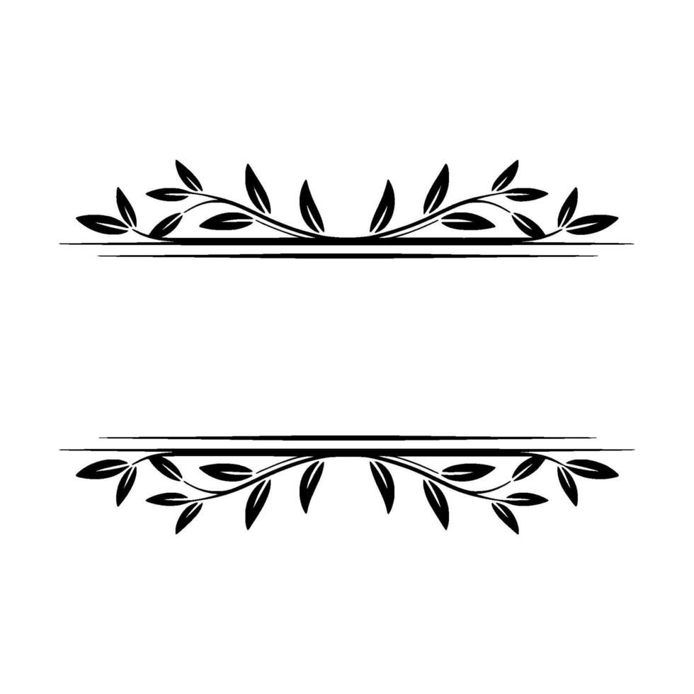 Elegant Botanical Divider, Minimalist vector