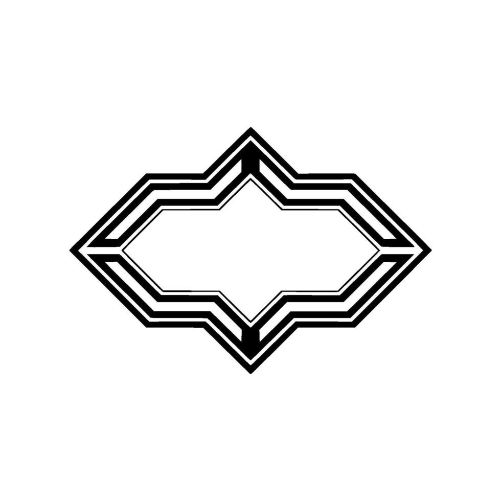 Geometric Diamond Frame, Minimalist, Modern Abstract vector