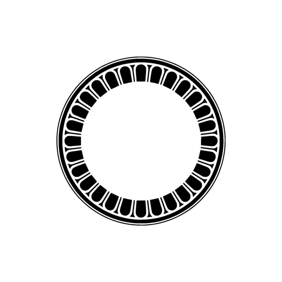 Geometric Circle Frame, Minimalist, Circular Motif - Outline vector