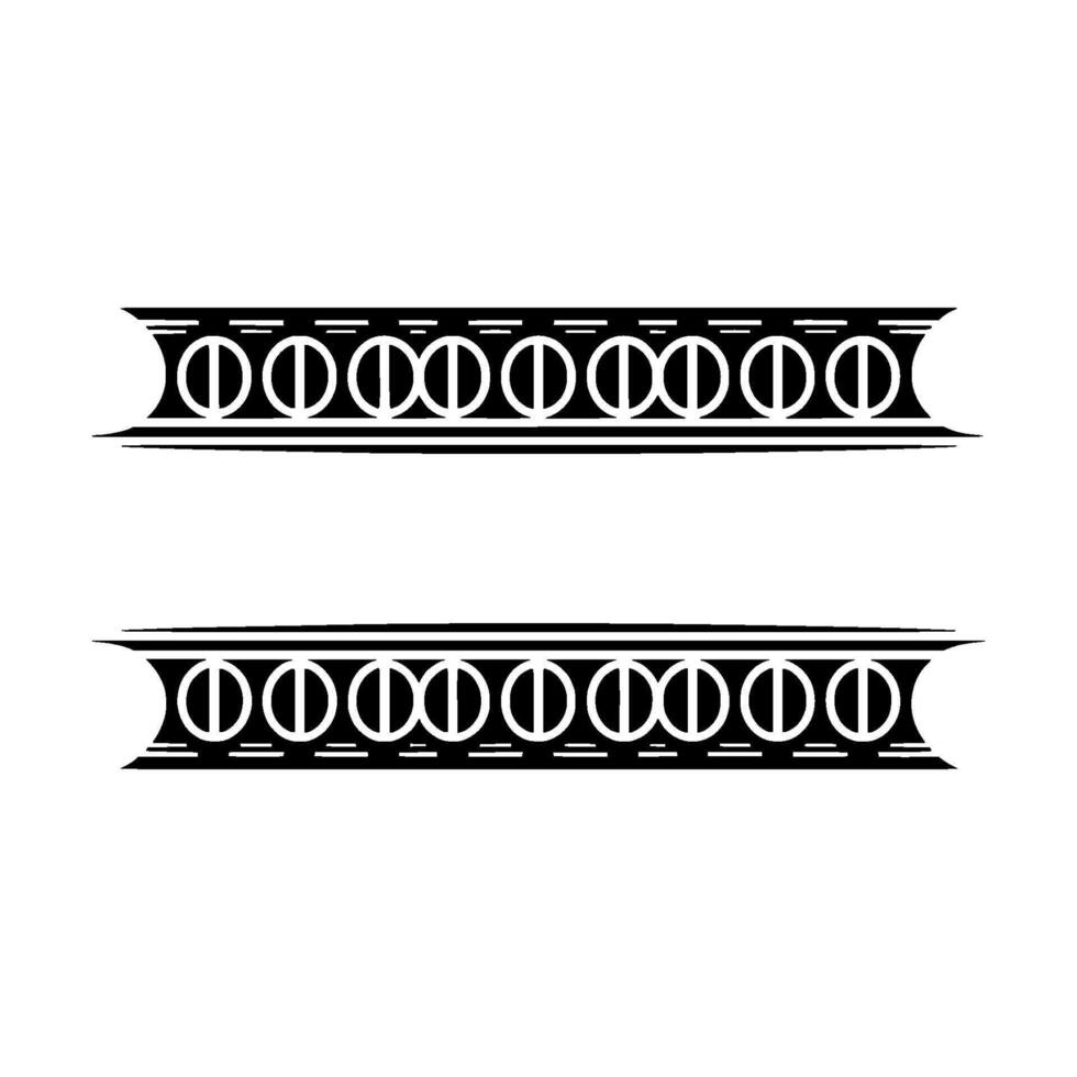 Art Deco Ornament Border, Elegant Repeating Motif vector
