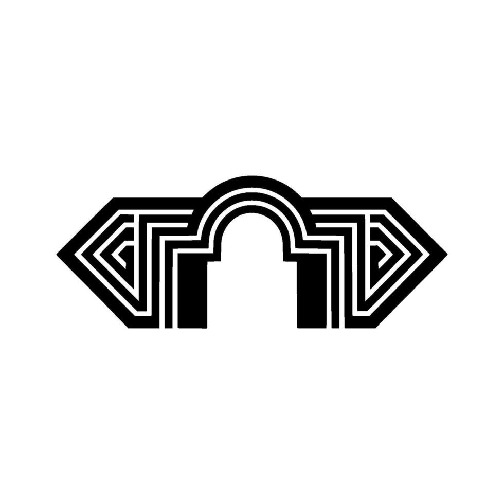 Geometric Archway, Directional Pathway, Minimalist vector