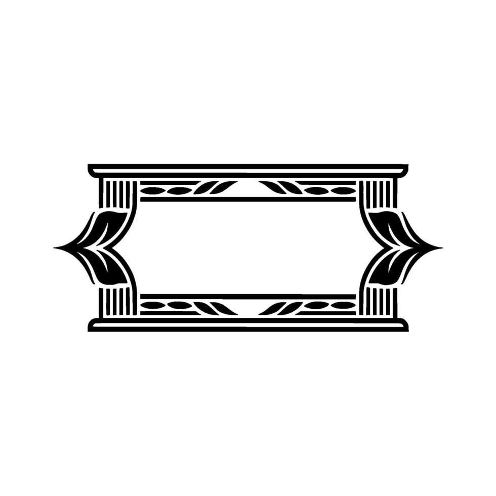 Art Deco Frame, Elegant Border, Vintage, Minimalist Ornamentation, Ornament vector