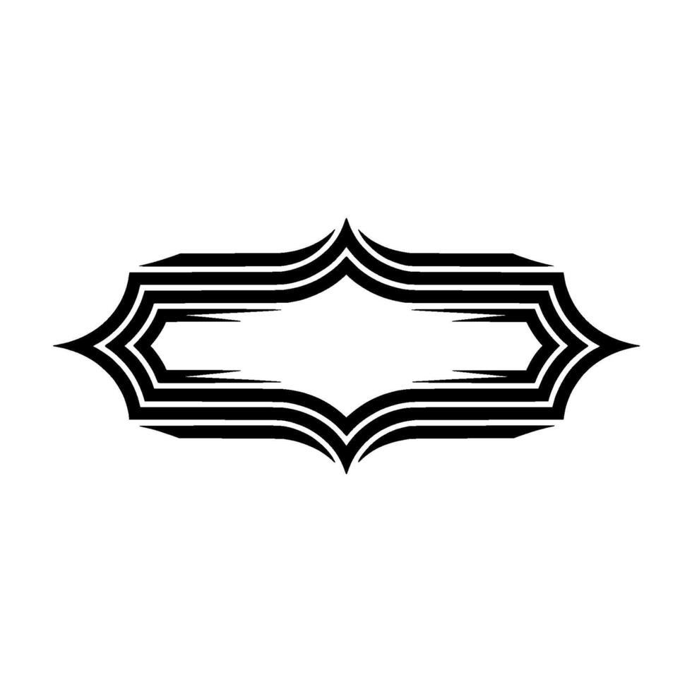 Geometric Tribal Frame, Minimalist, Outline vector