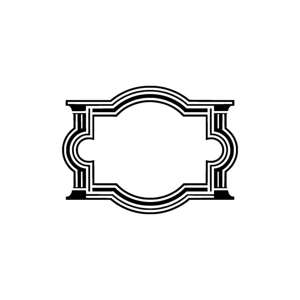 Art Deco Frame, Geometric Elegance, Vintage - Ornamentation vector