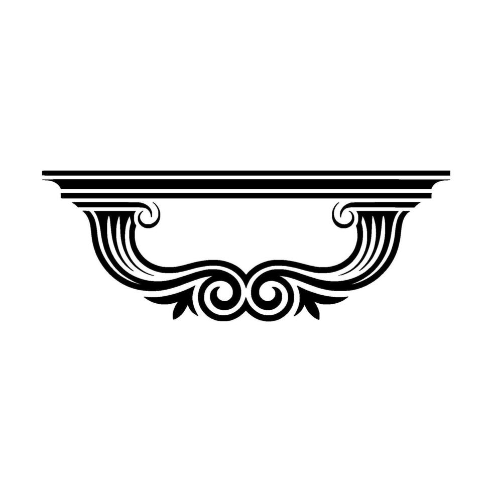 Elegant Classical Ornament, Detailed Capital vector