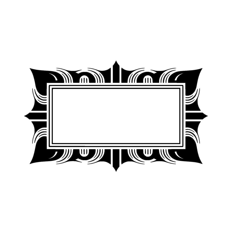 Art Deco Frame, Elegant Border, Vintage, Minimalist Ornamentation, Geometric vector