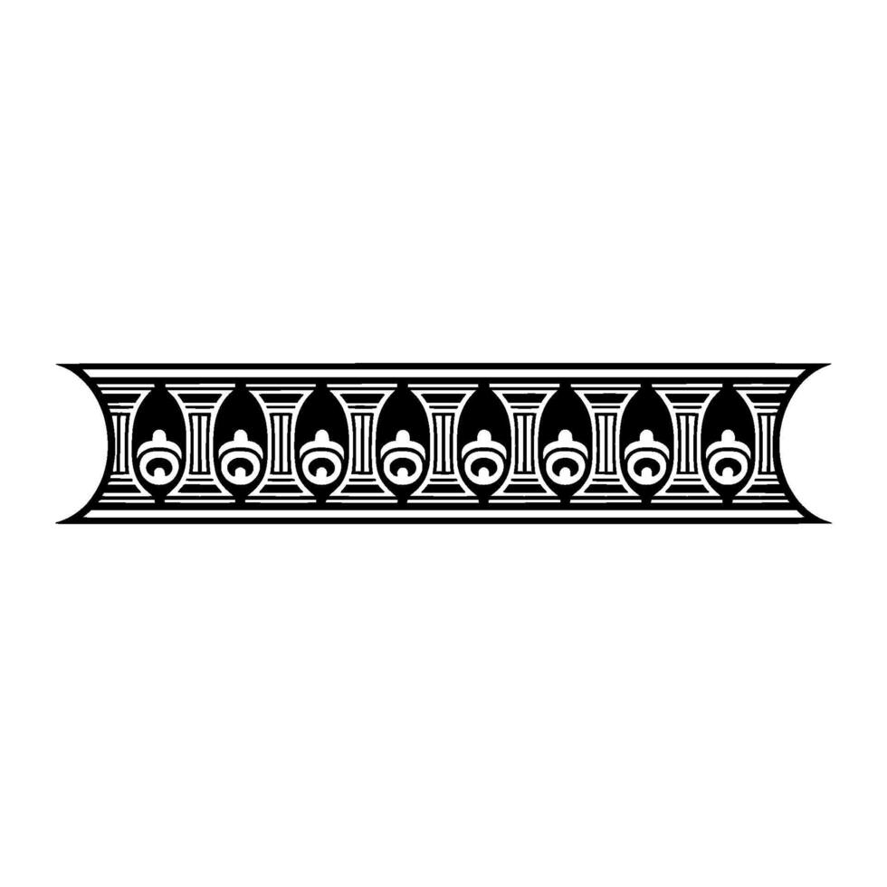 Art Deco Ornament Border, Geometric, Vintage Style, Pattern vector