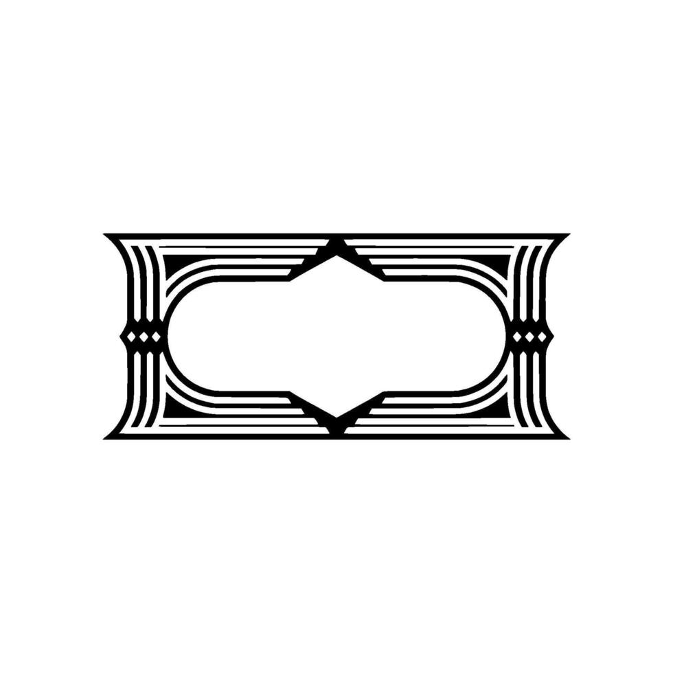 Art Deco Frame, Geometric Ornamentation, Vintage Elegance - Elegant vector