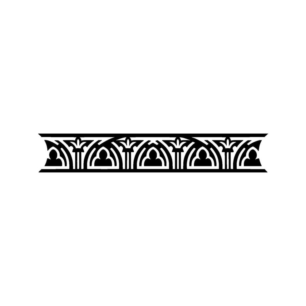 Art Deco Floral Border, Elegant Element, Artdeco vector