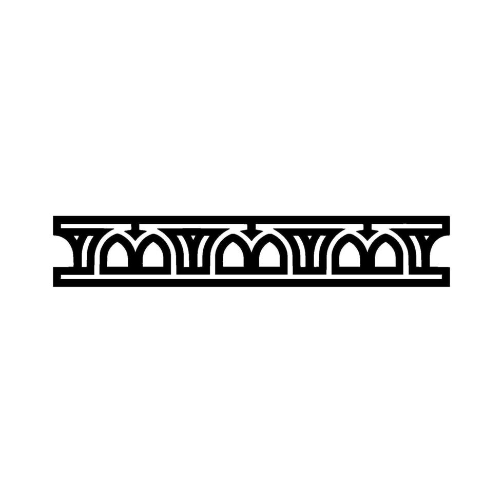 Geometric Deco Border, Elegant Line Art, Minimalist vector