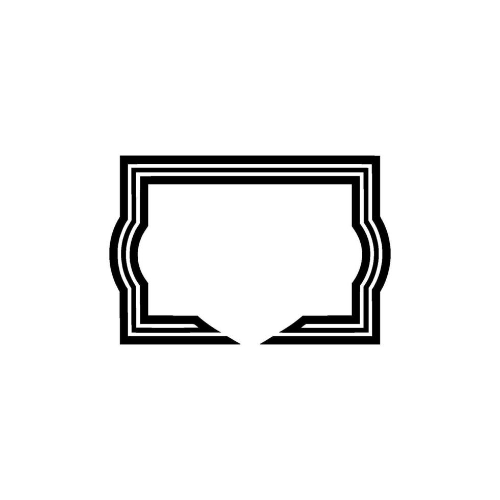 Art Deco Frame, Elegant Border, Minimalist - Geometric vector