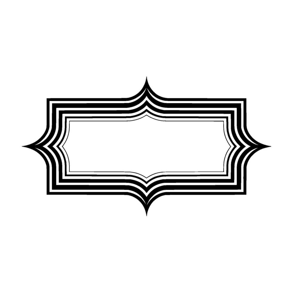 Elegant Deco Border, Minimalist, Blank Space vector